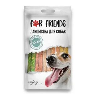 Лакомство For Friends для собак палочки цветные 5″, 12,5 см., 5 шт