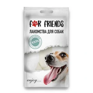 Лакомство For Friends для собак кость узловая с кальцием (белая)
