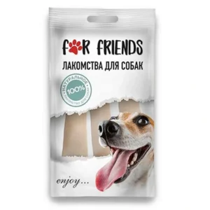 Лакомство For Friends для собак кость жилованная натуральная 3″, 7,5 см. 3 шт