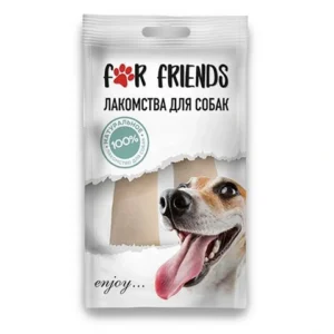 Лакомство For Friends для собак кость жилованная натуральная 4", 10 см. 2 шт