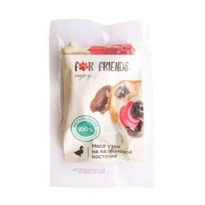 Лакомство For Friends для собак Мясо утки на кальциевой косточке, 50 гр.