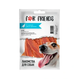 Лакомство For Friends для собак Сушеное филе фазана, 50 гр.